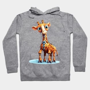 Cartoon giraffe robots. T-Shirt, Sticker. Hoodie